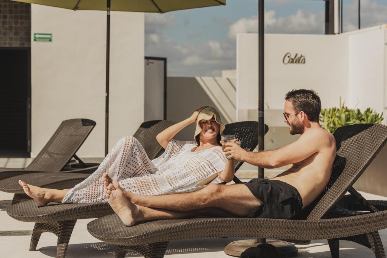 Caleta Hostel Rooftop & Pool كانكون المظهر الخارجي الصورة