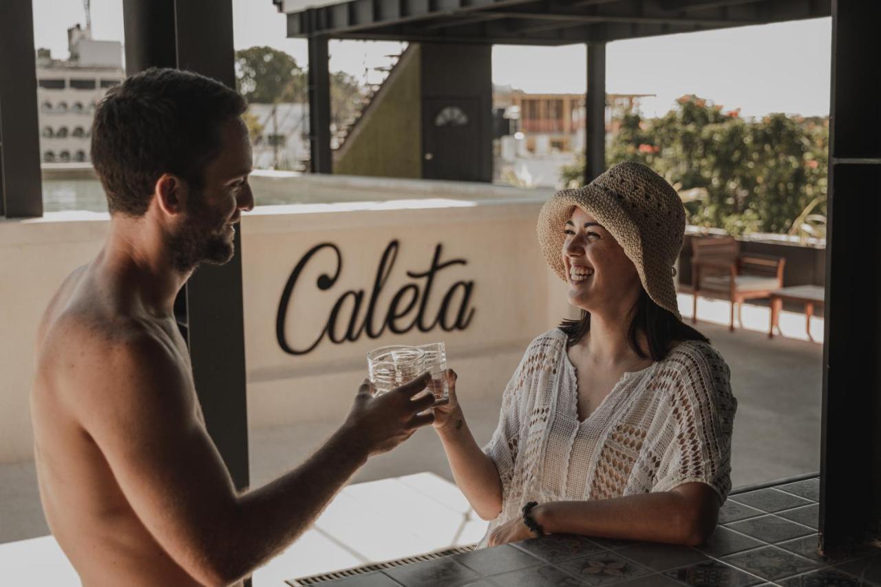 Caleta Hostel Rooftop & Pool كانكون المظهر الخارجي الصورة