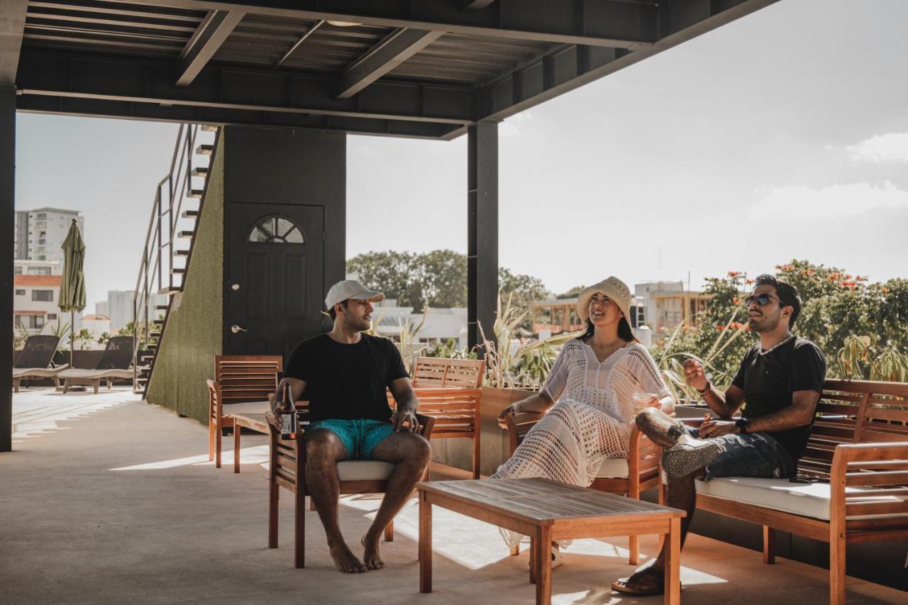 Caleta Hostel Rooftop & Pool كانكون المظهر الخارجي الصورة