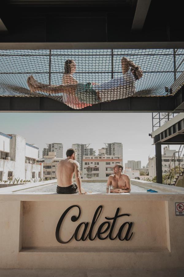 Caleta Hostel Rooftop & Pool كانكون المظهر الخارجي الصورة